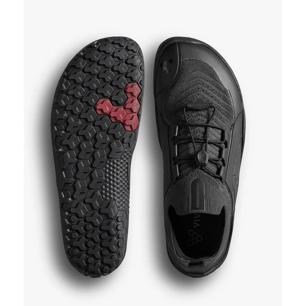 Vivobarefoot Primus Trail Knit FG Women 8 EU 39 Black Minimalist Hiking Shoe